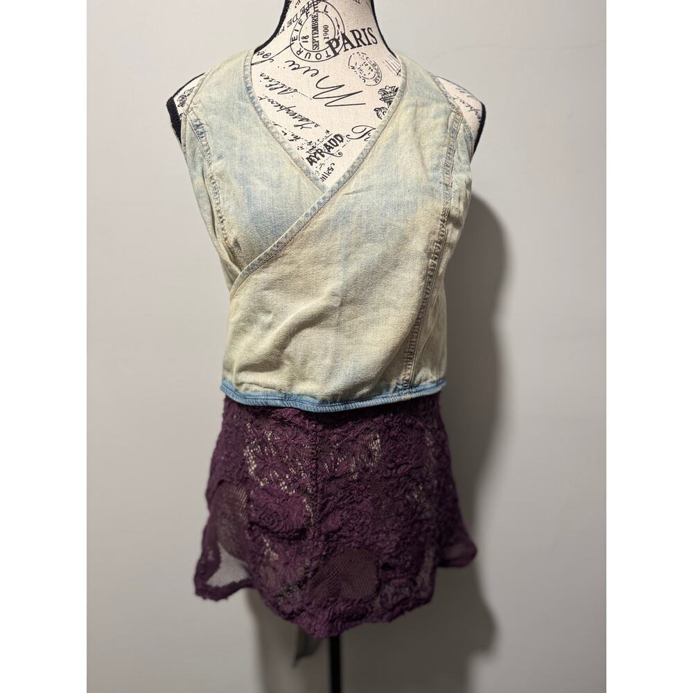 Upcycled Tie-back Zara top